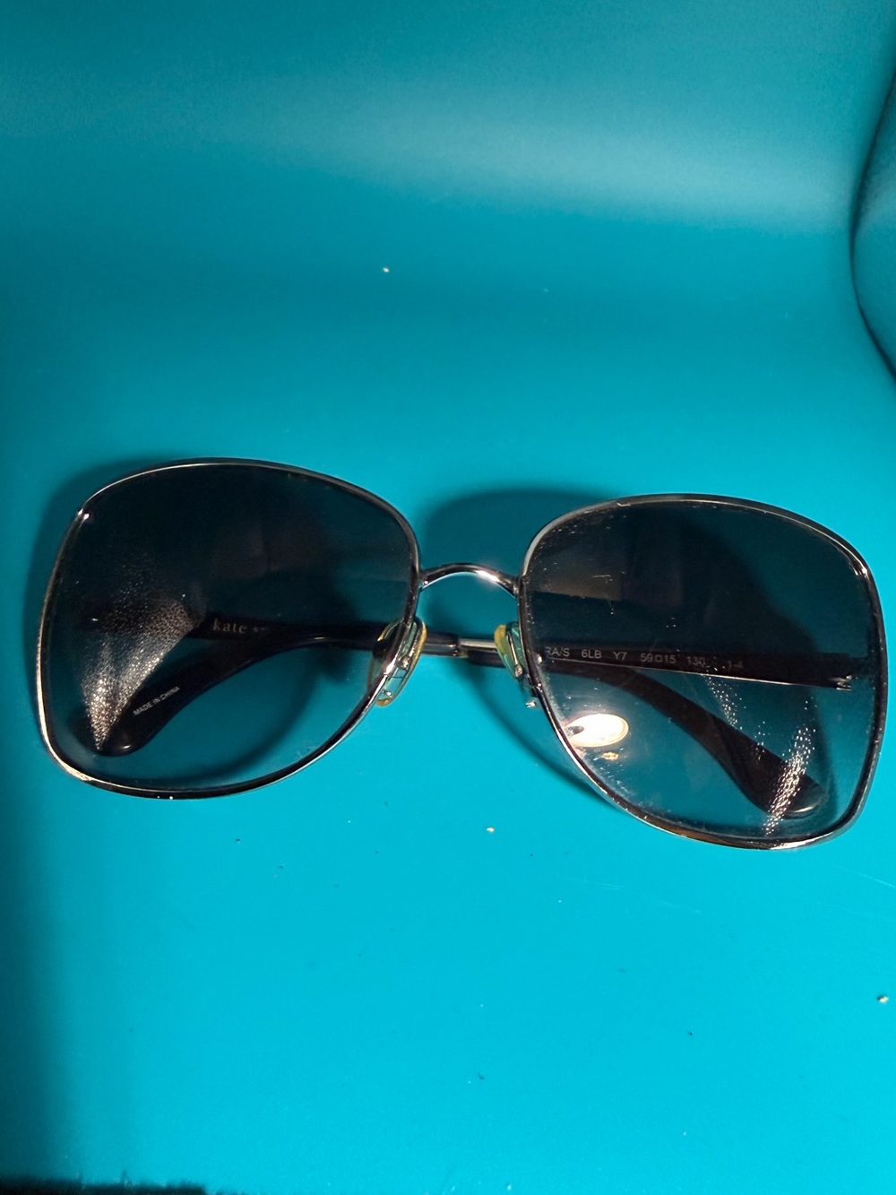 Kate Spade Sunglasses silver-colored metal frame dark lenses